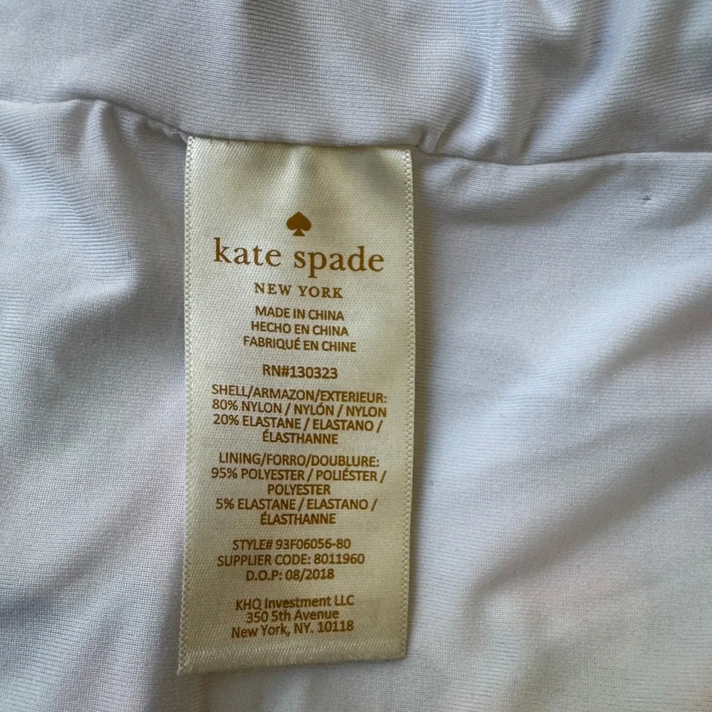 Kate Spade Swimsuit Ruffle Trim Abstract Print One Piece‎ Swimsuit